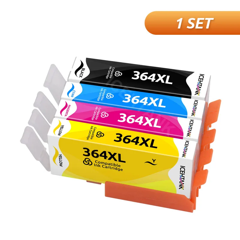 Icehtank Printer Ink Cartridge 364XL 364 XL Replace For HP Photosmart 5510 5515 6510 B010a B109a B209a Deskjet 3070A For HP364 