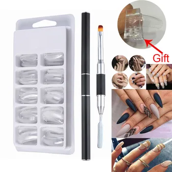 

Polygel Kit Nail Extension Poly Gel Set Nail Tips Quick Extension Building 2-in-1 Manicure Brush Nail Set Send Gifts Nail Kit