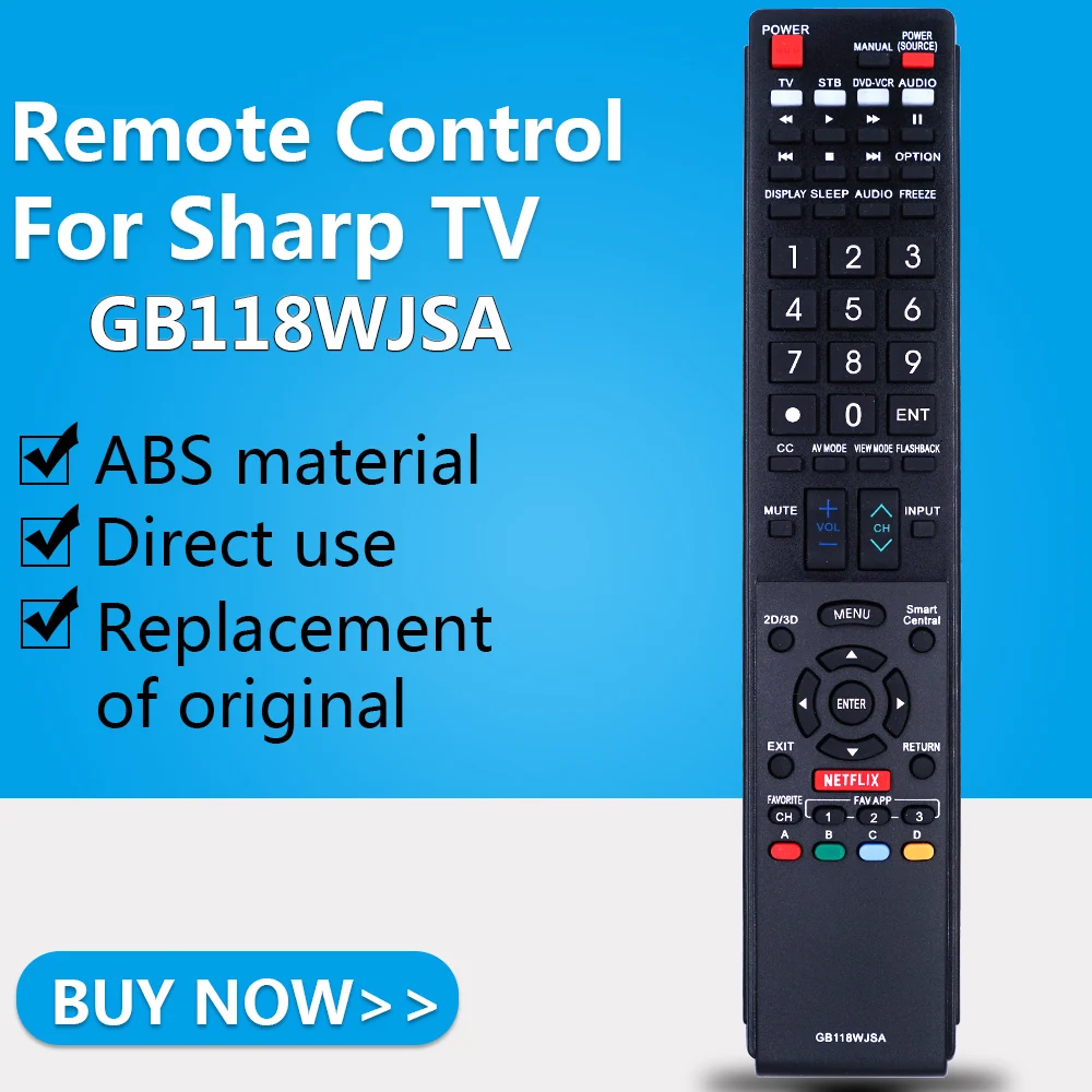 Пульт дистанционного управления для Sharp AQUOS TV GB118WJSA LC60C6600 LC60C6600U gb00wjsa | Электроника