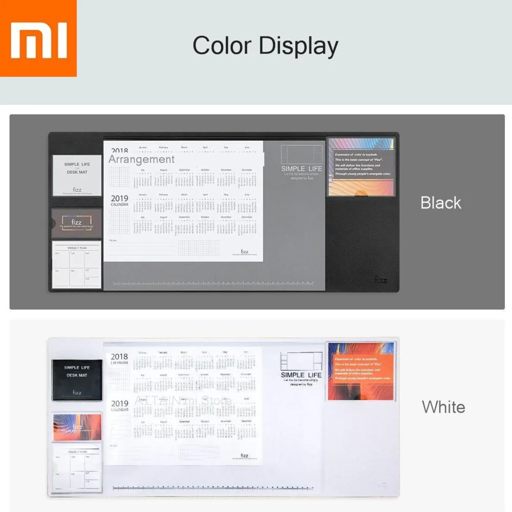 Xiaomi Mijia Fizz многофункциональный офисный Настольный коврик нескользящий носимый Настольный органайзер для бумаг стол для хранения памятки коврик Xiomi Хвойная коврик для мыши