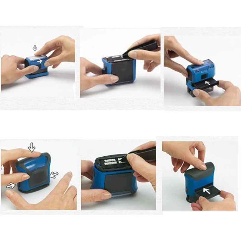 

Plastic Printing Stamp Business Address Name Stamp Pad W/Tweezers DIY Kit Personalized Self-Inking