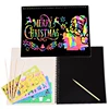 12 Sheets Rainbow Scratch Note Sketchbook Paper Painting Toys Children DIY Color Art Doodle Scratch Off Card Drawing Notebooks 1