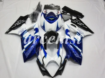 

New ABS Motorcycle Full Fairings Kit Fit For SUZUKI GSX-R1000 GSXR1000 2007 2008 07 08 K7 body set Blue White