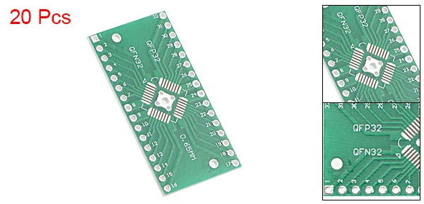 Uxcell 5/6/10/20/50 шт SOT223/FPC/SSOP/Кб/QFN ДЛЯ SIP3 DIP адаптер плата PCB SMD конвертер для аромат увлажнитель фоггер - Цвет: QFN 20pcs
