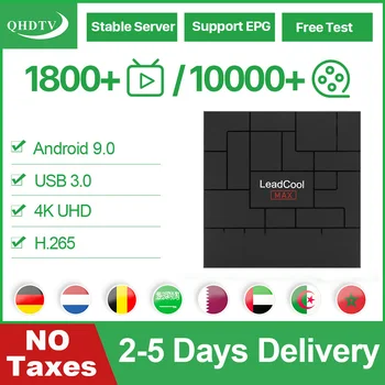 

Leadcool MAX IPTV Arabic Germany Belgium Italy Android 9.0 TV Box 1 Year QHDTV Smart IPTV Spain Dutch Morocco No App Included
