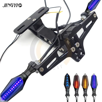 

Motorcycle license plate frame with turn signal and relay plate holder FOR BMW f800r Honda hornet 600 shadow 750