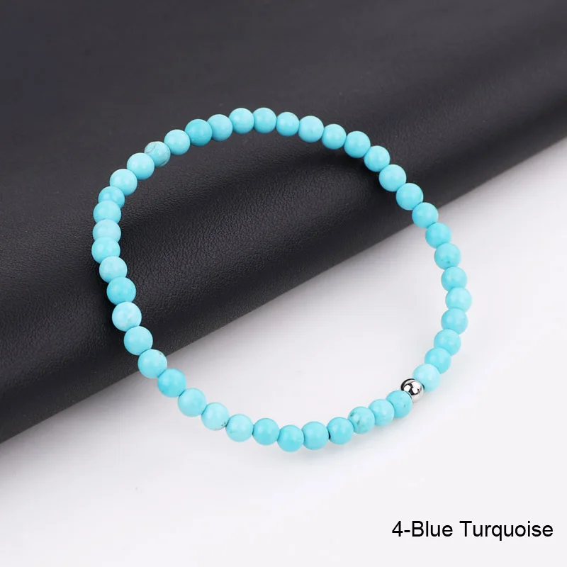 2020 New Men Bracelet Women Jewelry Bracelet Cute Design Stainless Steel Skull Natural Stone Beads Elastic Bracelet Male Female - Image 6