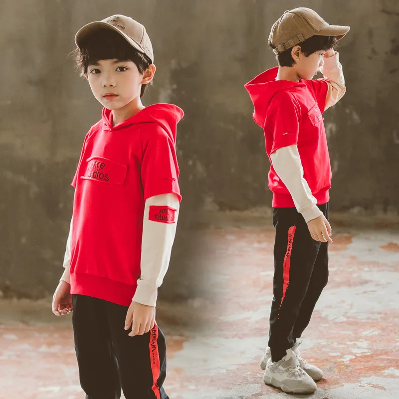 

CHILDREN'S Garment BOY'S Suit 2019 Autumn New Style 5 Spring And Autumn 6 Handsome 7 Boy 10 Sports 8 Clothes 12-Year-Old Fashion