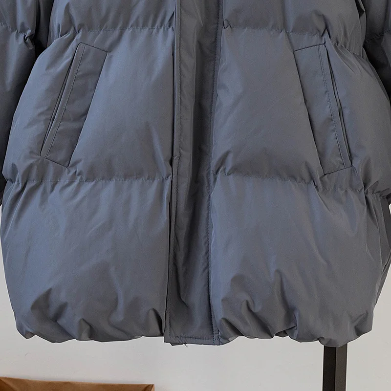 [Than Is] хлопковое пальто с большим меховым воротником для женщин, осень и зима, стиль, корейский стиль, свободный крой, пуховик, толстое теплое пальто Cott