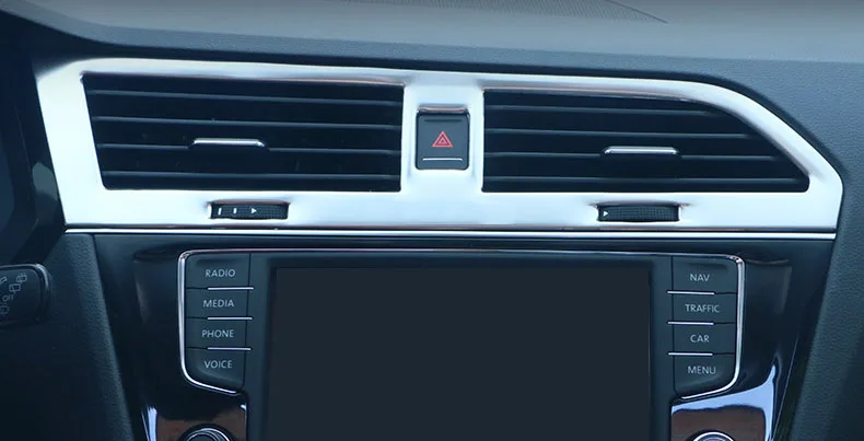 Lsrtw2017 для Volkswagen Vw Tiguan приборной панели автомобиля спереди Gps вентиляционное отверстие рамка планки аксессуары для интерьера Moulsings