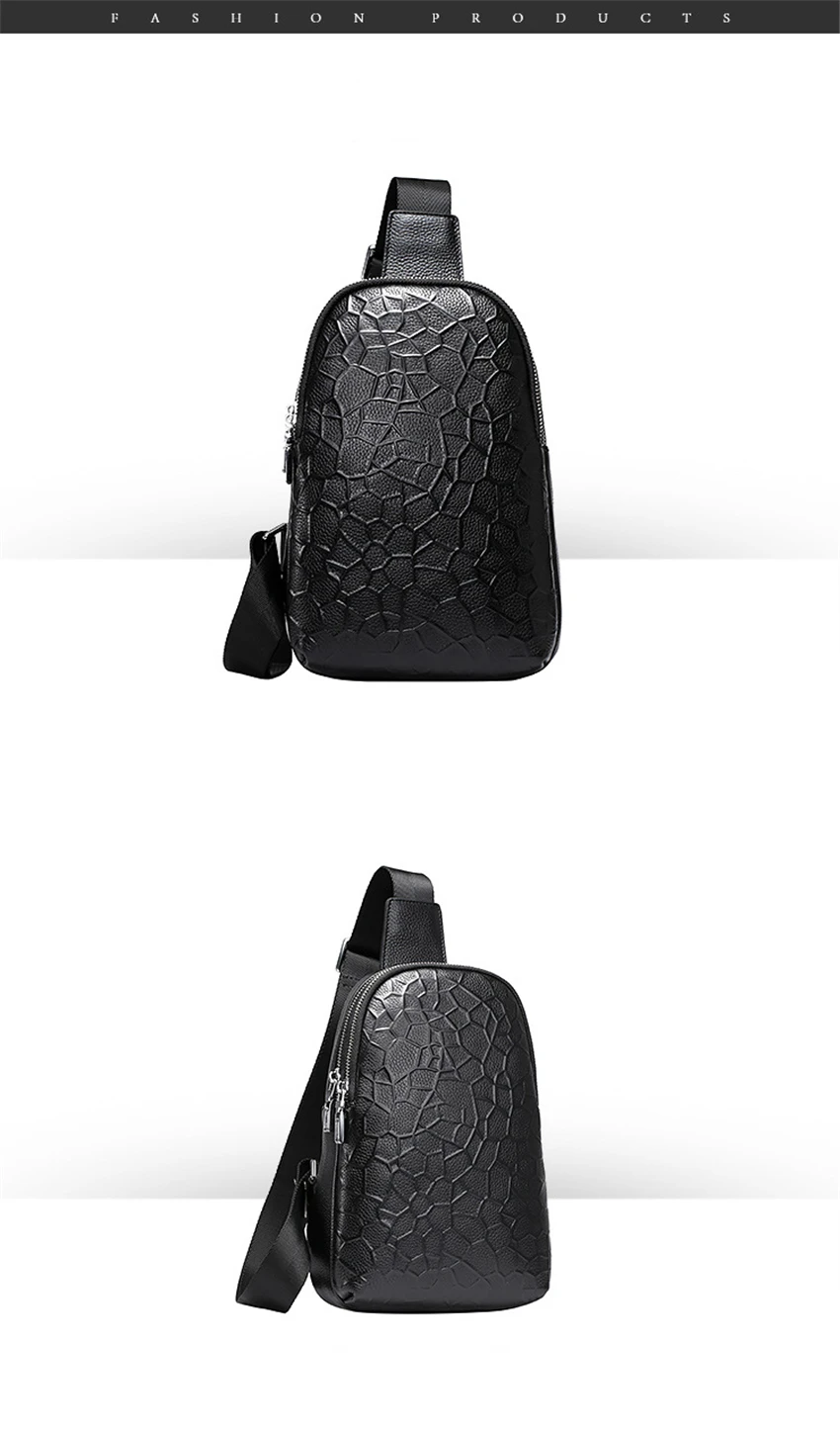 Кожаная нагрудная сумка LILEN, мужская сумка-мессенджер, дорожная повседневная мужская сумка на плечо, модная деловая вместительная качественная нагрудная сумка