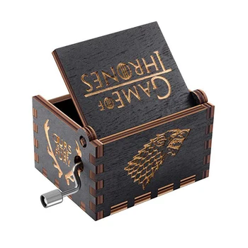 

Wooden Hand Crank Music Box Game Of Thrones Dragon Ball Theme Music Box Christmas Gift