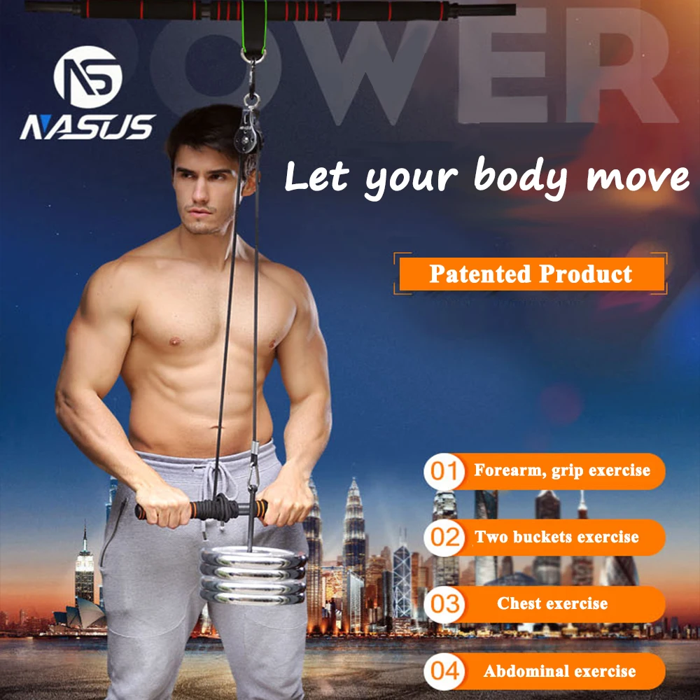 Wrist Forearm Exerciser Arm Pull Roller Rope Biceps Triceps Strong Power Stick Workout Training Fitness Hand Gripper Strengths