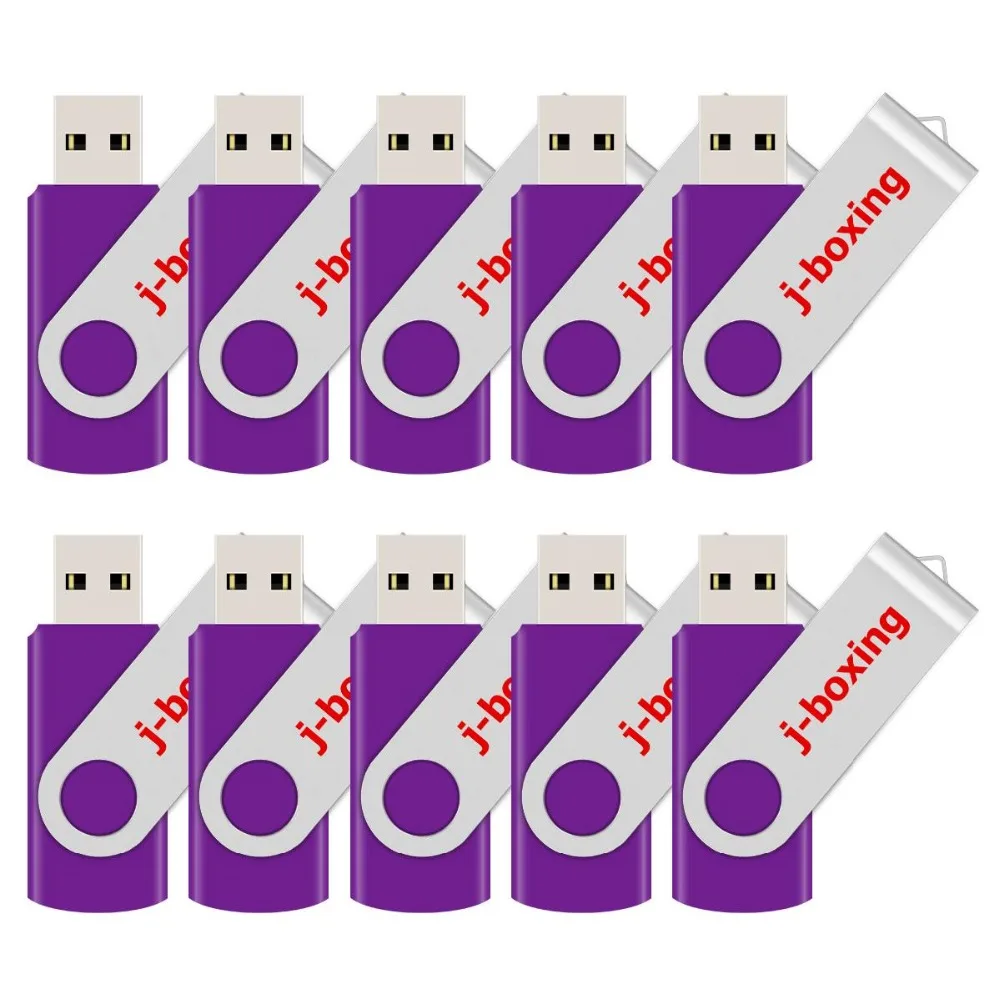 J-boxing 10 шт. USB флеш-накопители 64 Мб 128 МБ маленькая емкость Pendrives 256 МБ 512 МБ Металл Jump Drives USB 2,0 Memory Sticks фиолетовый