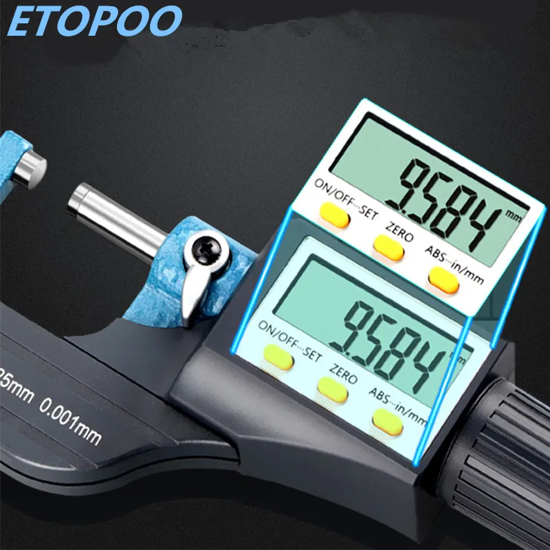 0-25mm 0.001mm Digital Electronic Outside Micrometer with Extra Large LCD Screen Measuring Tool caliper digital micrometer,micrometer tool