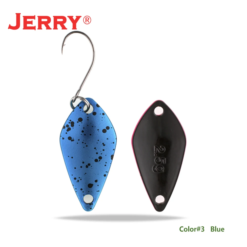 Jerry 2,5 г 3,5 г 5,5 г маленькие микро рыболовные ложки форель Колеблющаяся блесна для рыбалки Спиннер приманка двухсторонний цвет - Цвет: blue