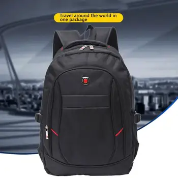 

Travel Portable Large Capacity Backpack Men Laptop Backpack Casual Black Nylon Water Resistant Double Zipper Design