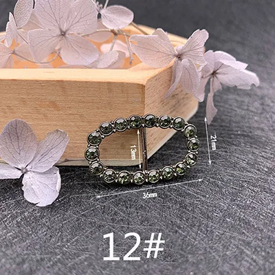 12 Meetee 5 шт. Стразы Tri-Glide пряжки сплав жемчуг пояс Одежда Узел Декор Кнопка DIY Ювелирные изделия Одежда Сумки Аксессуары BF475 - Цвет: 12