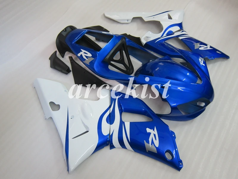 ABS полный обтекатель комплект подходит для Yamaha YZF-R1 YZF1000 R1 1998 1999 98 99 Обтекатель Набор Кузов Лидер продаж синий белый