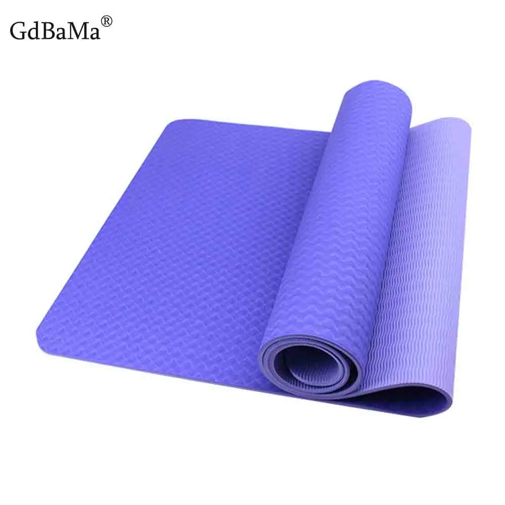 

1830*610*6mm With Position Line TPE Yoga Mat GdBaMa slim Non Slip Carpet Pad For Beginner Environmental Fitness Gymnastics Mat