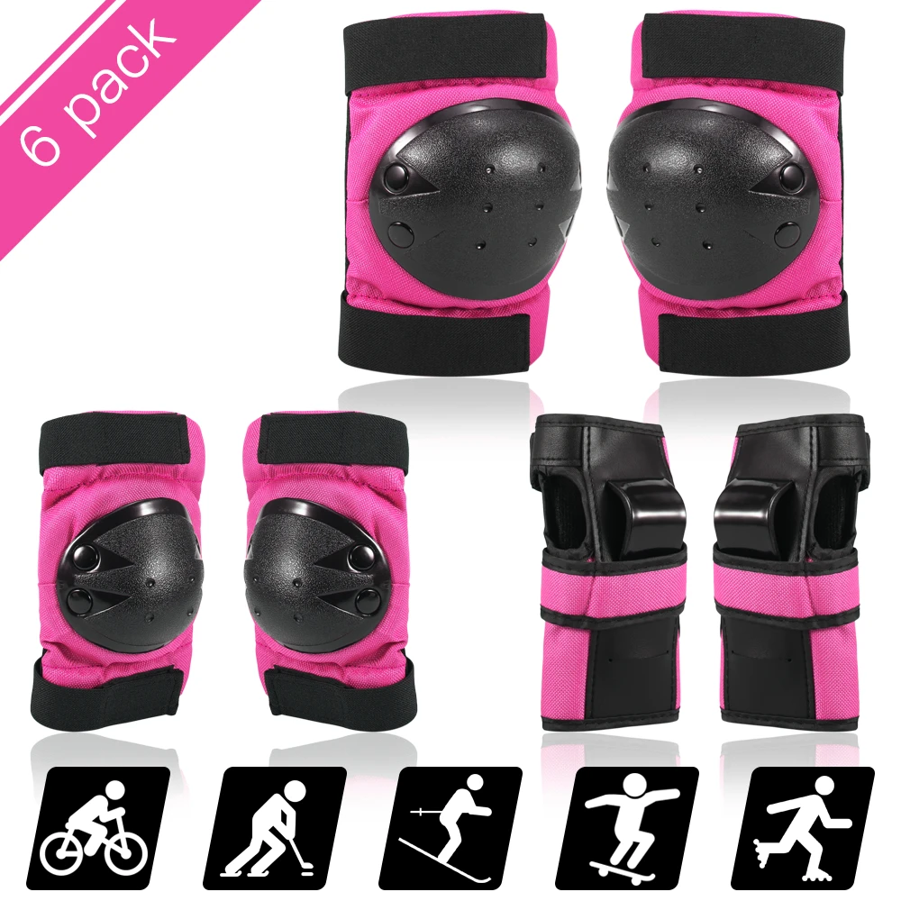 6/7PCS Kids Girls Boys Safety Protective Knee/Elbow/Wrist Guard Gear Pad Sets US