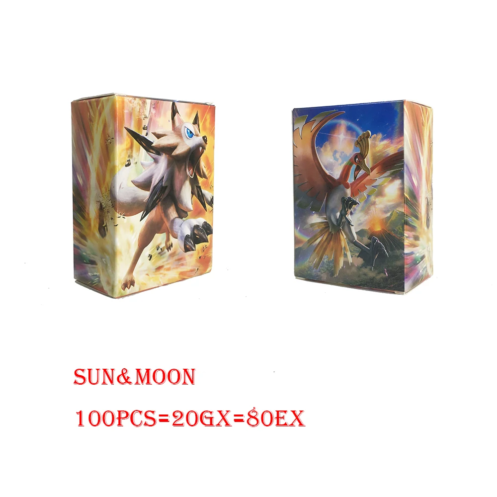 Takara Tomy Pokemon 100PCS GX EX  Flash Card   Sword Shield Sun Moon Card Collectible Gift Children Toy