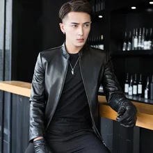 Мужская куртка из натуральной кожи; сезон весна-осень; куртка из натуральной овчины; Мужская Уличная мотоциклетная куртка; MG-00-A1601; MY1872