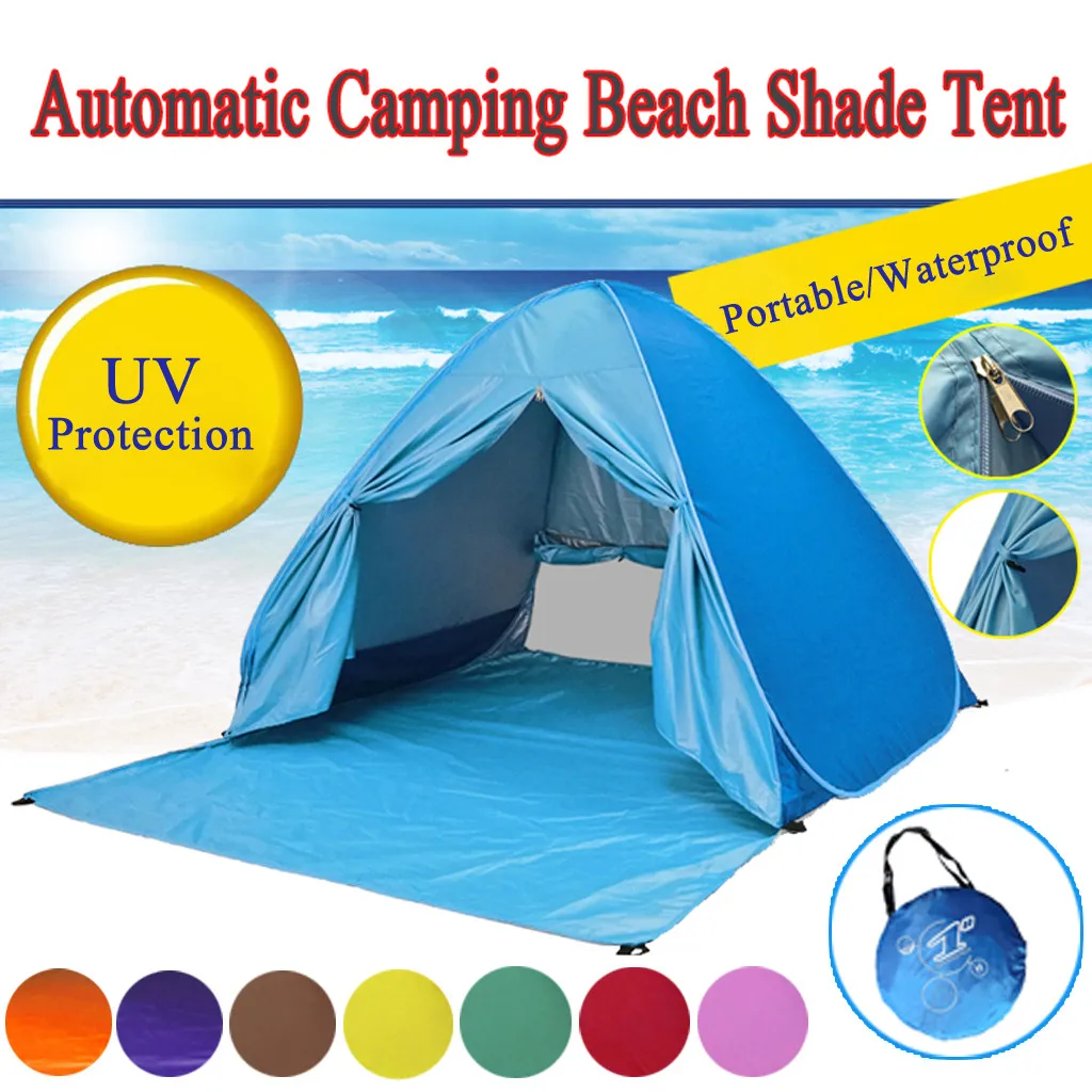 Portable Automatic Set up Camping Beach Shade Tent 2 3 Person Outdoor