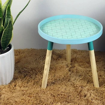 

Magic Union Modern Deco Living Room Small Tea Table Coffee Round Table Mini Bedside Table Simple Bedroom Solid Wood Corner Table