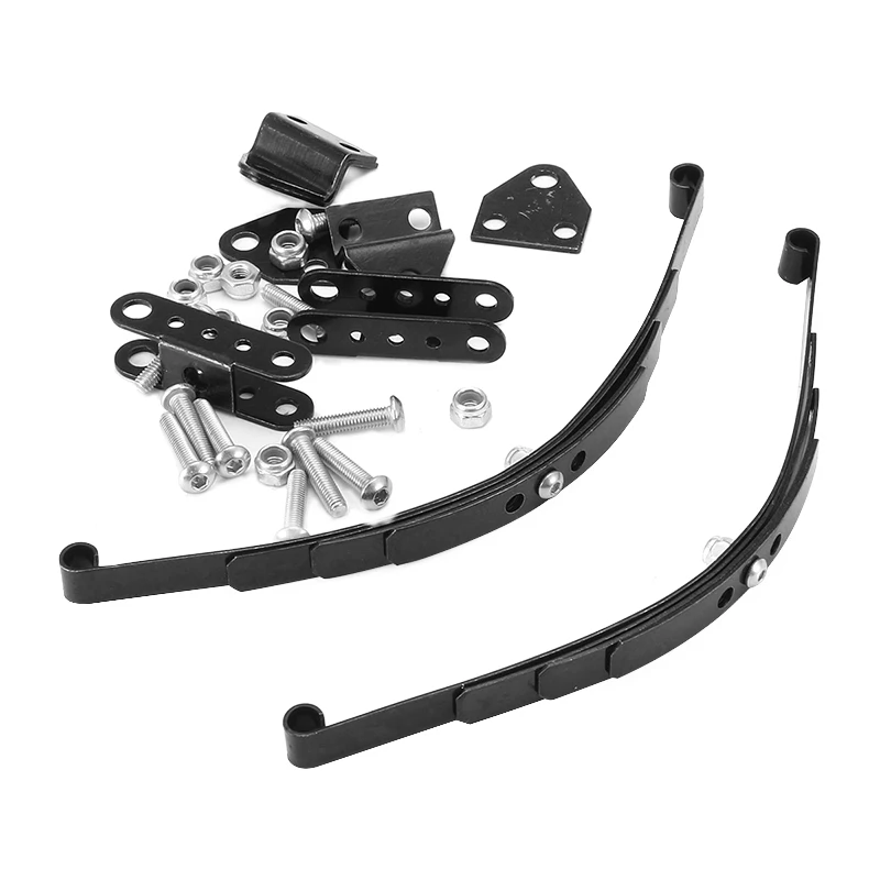 4-Pc 1/10 Scale Leaf Spring Set For RC Crawler Chassis - High-Lift, Black