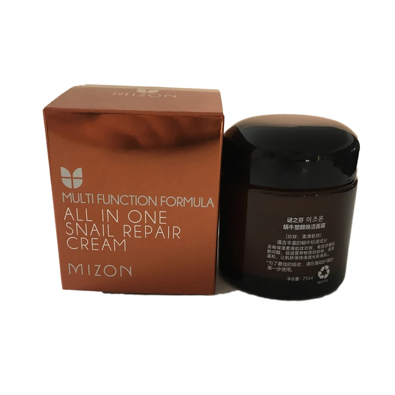 MIZON All In One Snail Repair Cream 75 мл уход за кожей лица крем лечение акне, увлажнение против морщин лучшая корейская косметика