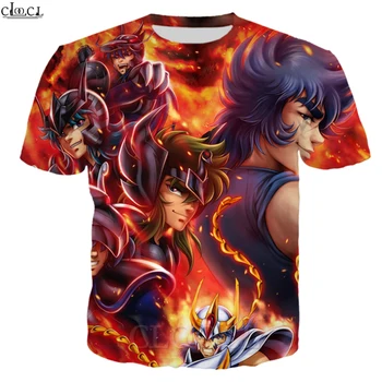 

CLOOCL Anime The Knights of the Zodiac Saint Seiya Fashion T Shirt Men Women 3D Print Short Sleeve Casual Streetwear Tops