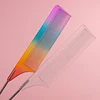 Anti-static Rainbow Hair Comb Rainbow Hairpin Fixed Styling Clip Flat Duck Mouth Hair Clips Pro Salon Hair Styling Tool 4