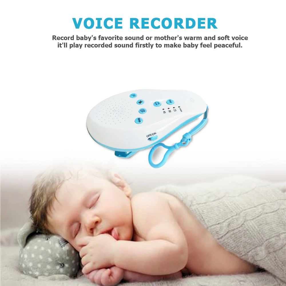 2021 Baby Sleep Soothers Sound Machine White Noise Record Voice Sensor For  Home Office Travel Blue|Baby Sleeping Monitors| - AliExpress