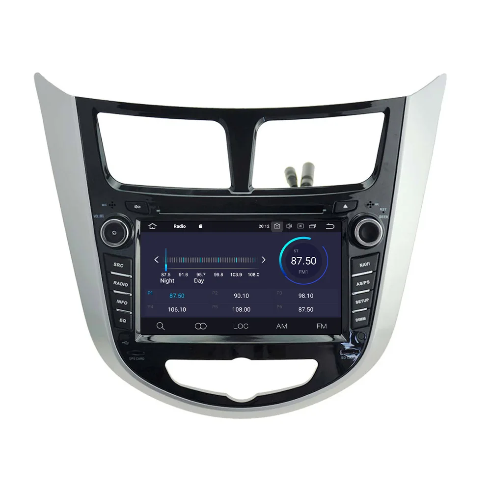 Android 9 с ips DSP экраном для HYUNDAI VERNA 2011- автомобильный радиоприемник с навигацией GPS мультимедиа головное устройство плеер DVD