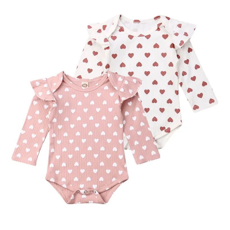 Новые осенние детские боди для новорожденных милая хлопковая одежда с длинными