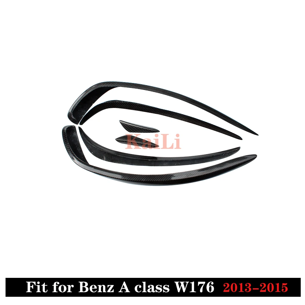 W176 передний бампер из углеродного волокна Canards сплиттер для Mercedes W176 A класс A160 A180 A200 A250 A45 Sport Edition 2013