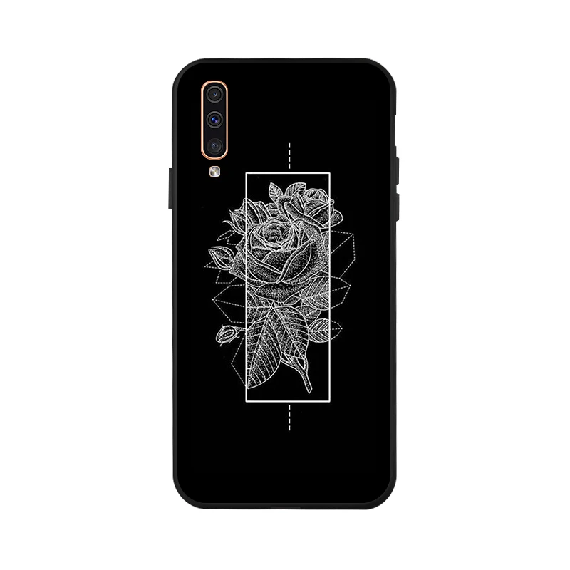 3D DIY Painted Case For Samsung A50 Case Silicon Black Case For Samsung Galaxy A40 A70 A60 A30 A10 A20 A20e A2 Core Cover Fundas - Цвет: X074