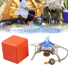 Portable Camping Stove Burner Outdoor Gas Burner Folding Ultralight Windproof Outdoor Cooking Butane Stove for Outdoor Hiking