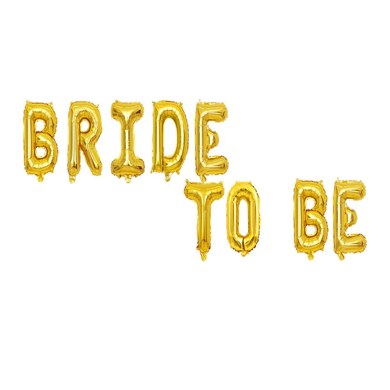 Трансграничной Лидер продаж 16-дюймовый Шпилька, с надписью "Bride to Be" буквами Комбинированный воздушный шар из фольги бакалавра вечерние украшения декоративный шарик