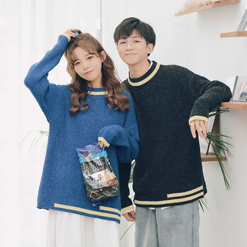 Winter Sweater Men Warm Fashion Contrast Color Casual Knit Sweater Man Sweter Clothes Hip Hop Loose Long Sleeve Pullover Men Winter Sweater Men Warm Fashion Contrast Color Casual Knit Sweater Man Sweter Clothes Hip Hop Loose Long Sleeve Pullover Men