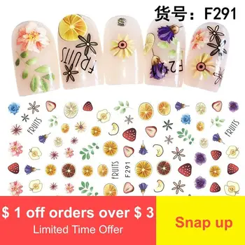 

3D Ultra-Thin Adhesive Nail Stickers Fruit Strawberry Lemon Maternity Children's Nail Stickers Nail Decals