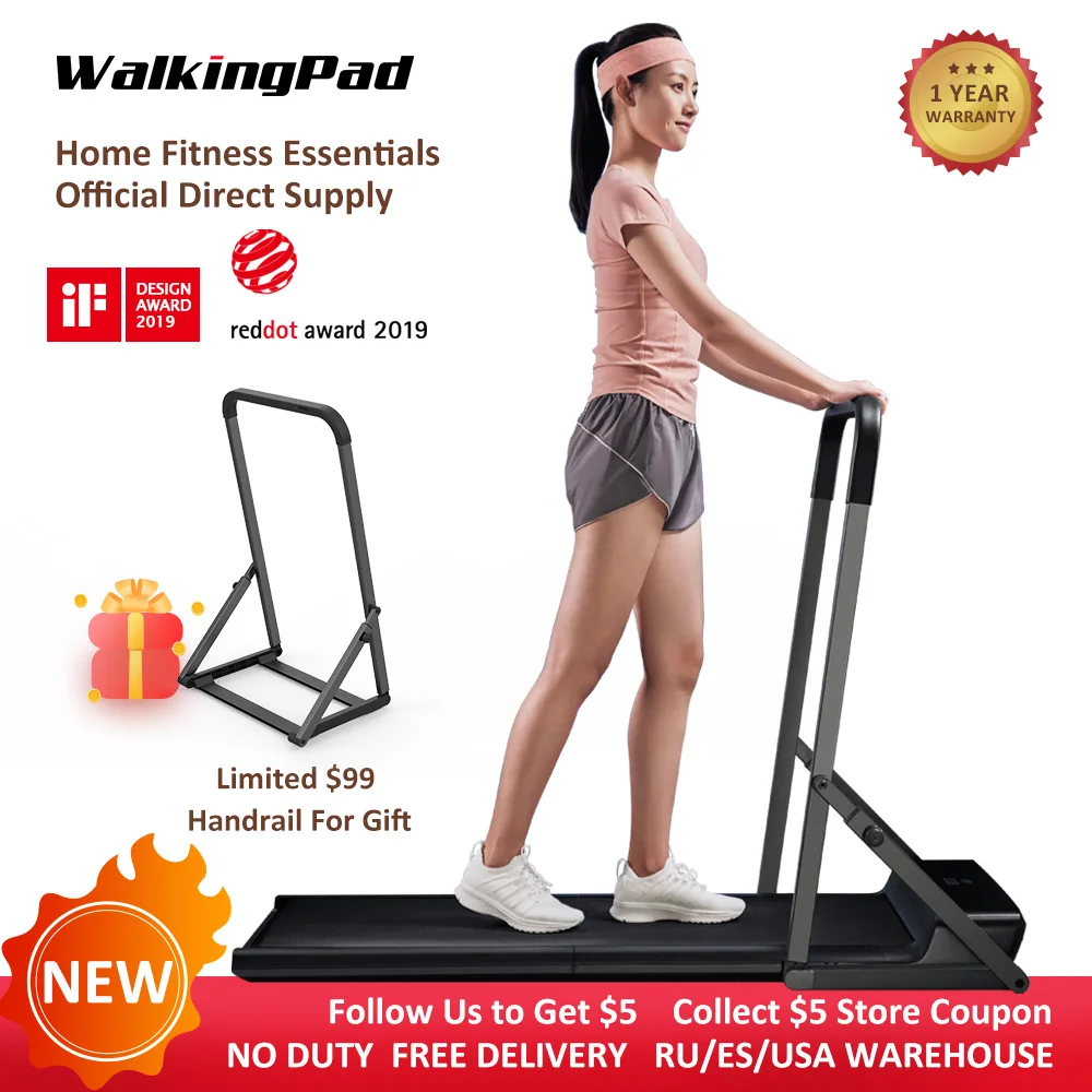 WalkingPad беговая дорожка обновленная A1Pro с поручнем электрическое складное
