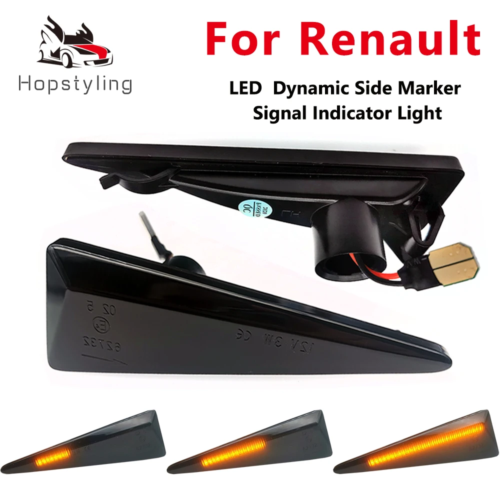 

2Pcs Dynamic LED Side Marker Light Repeater Lamps For Grand Scenic MK2/Espace MK4/Renault Megane MK2 CC/Vel Satis/Wind/Avantime