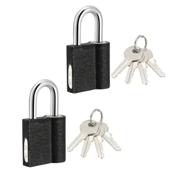 

uxcell 2pcs 30mm Body Wide Iron Padlock Matte Finish Harden Shackle Pin Tumbler