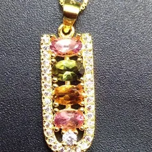 За ювелирные изделия натуральная турмалиновая Подвеска Серебро 925 пробы 0.25ct* 4 шт драгоценный камень# R99403