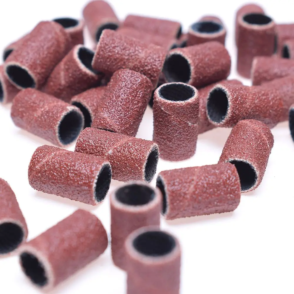

100PCS/Lot Sanding Band Nail Drill File Bit Ring Milling Cutter Manicure Electric Machine Drill Nail Art Tools Accessories