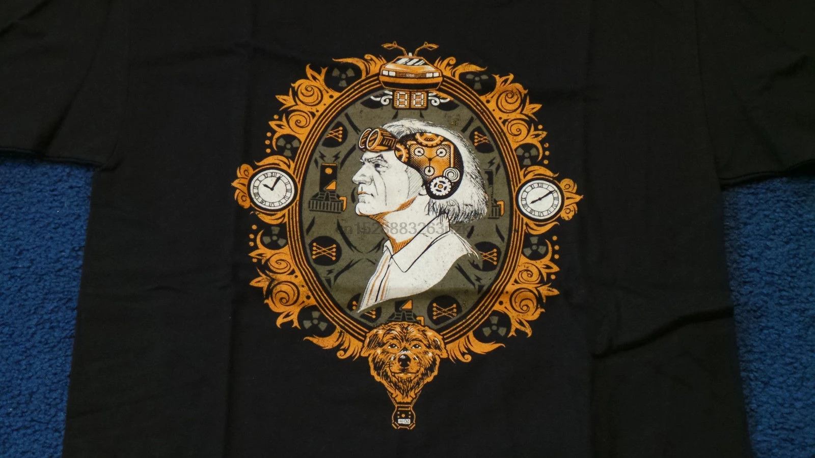 Teefury Back To The футболка Future Doc коричневый Средний Delorean Новая летняя обувь для мужчин