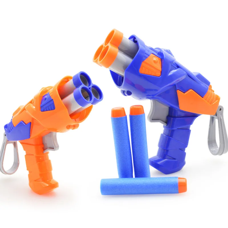 1 шт. мини ручной мягкий пулевидный пистолет игрушки наружная боевая игра игрушечное оружие ABS пластик Nerf пистолет для детей подарок - Цвет: 1pcs 3bullet