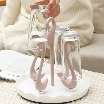 

Bottle Drying Rack Cup Drain Rack Cleaning Storage Rack Cup Stand Holder Shelf for Cups Swan Rotating Holder Drainage Storage